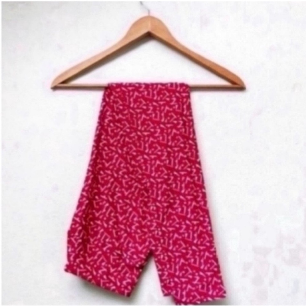 LuLaRoe OS Leggings Red Pink White